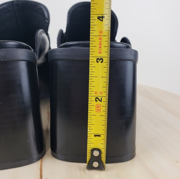 Seychelles Kami Black mules Size 10M Block Chunky Heel 90s Y2K Preppy Academia - Picture 5 of 12